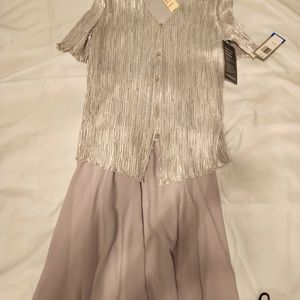 Elagant Patra Silver Dress Size 16. NWT